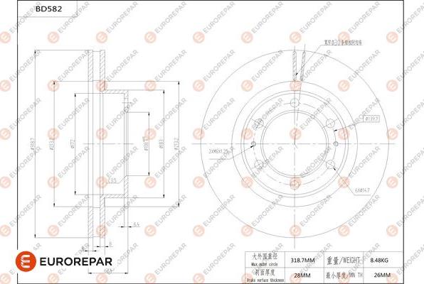 EUROREPAR 1684302480 - Bremžu diski www.autospares.lv