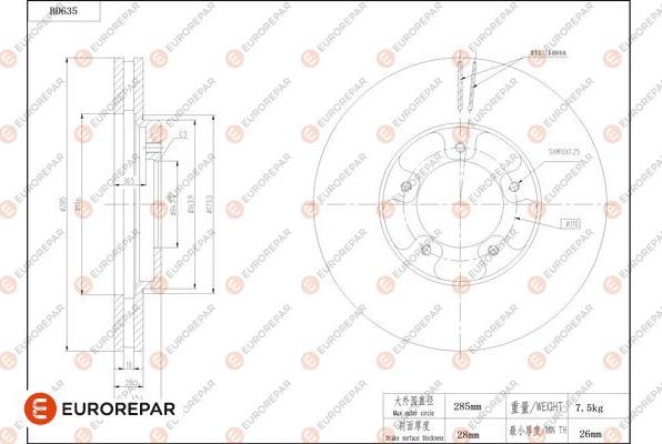 EUROREPAR 1684307780 - Bremžu diski www.autospares.lv