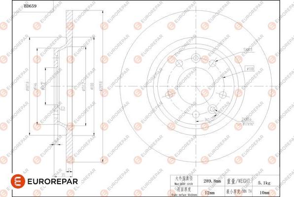 EUROREPAR 1684310180 - Bremžu diski www.autospares.lv