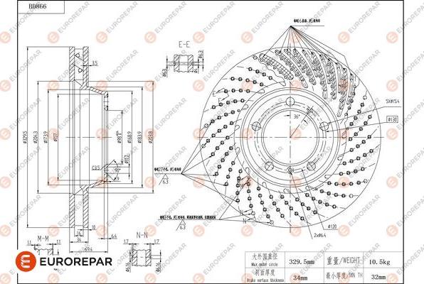 EUROREPAR 1684330880 - Bremžu diski www.autospares.lv