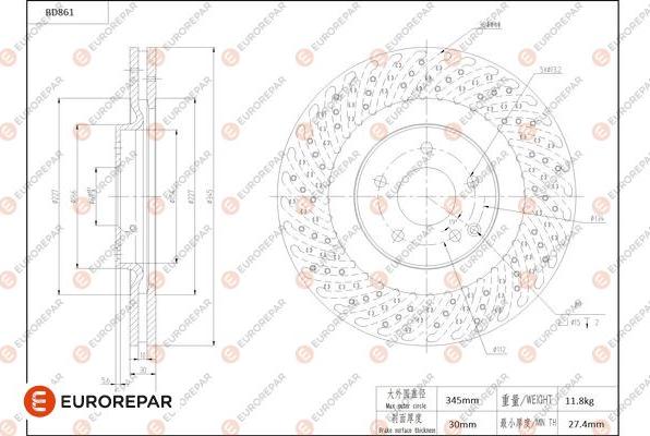 EUROREPAR 1684330380 - Bremžu diski www.autospares.lv