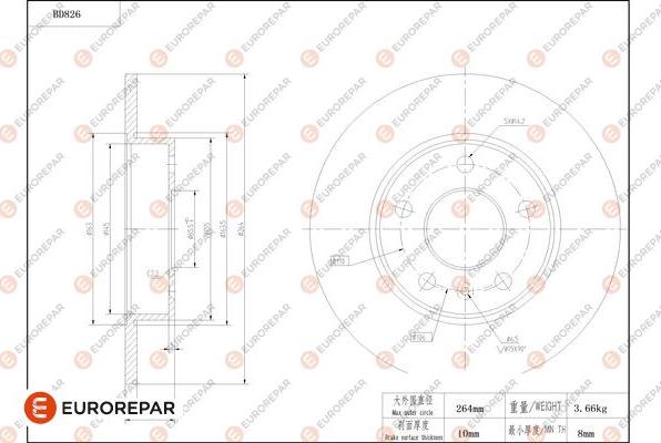 EUROREPAR 1684326880 - Bremžu diski www.autospares.lv