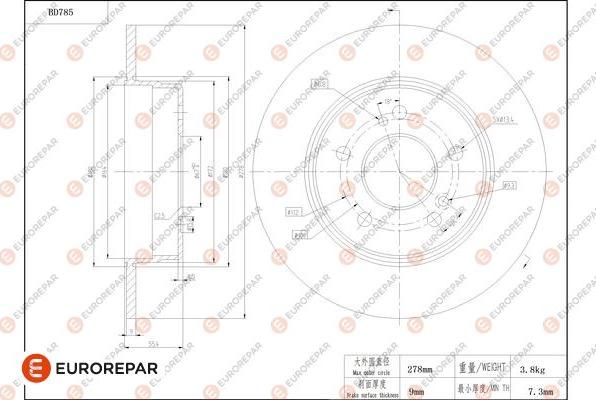 EUROREPAR 1684322780 - Bremžu diski www.autospares.lv