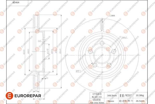 EUROREPAR 1684290680 - Bremžu diski www.autospares.lv