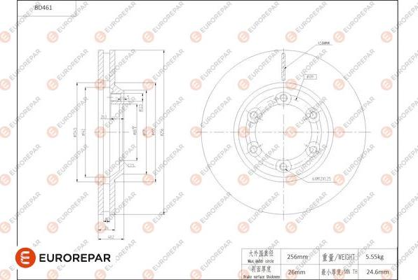 EUROREPAR 1684290380 - Bremžu diski www.autospares.lv