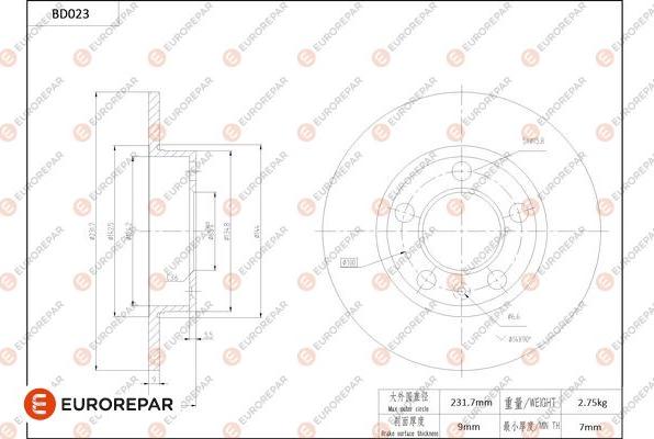 EUROREPAR 1684246580 - Bremžu diski www.autospares.lv