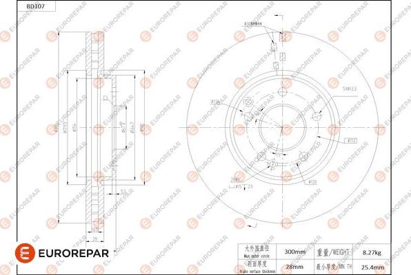 EUROREPAR 1684254980 - Bremžu diski www.autospares.lv