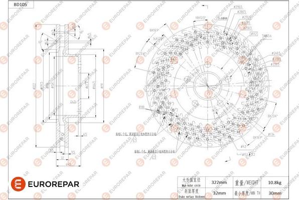 EUROREPAR 1684254780 - Bremžu diski www.autospares.lv