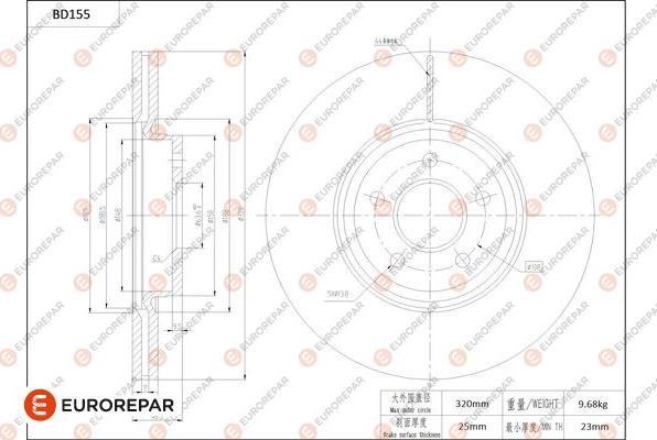 EUROREPAR 1684264780 - Bremžu diski www.autospares.lv