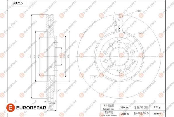 EUROREPAR 1684265780 - Bremžu diski www.autospares.lv