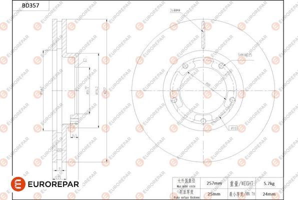 EUROREPAR 1684279980 - Bremžu diski www.autospares.lv