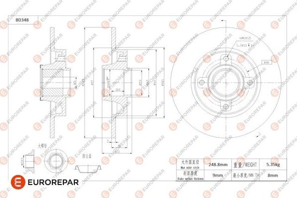 EUROREPAR 1684279080 - Bremžu diski www.autospares.lv