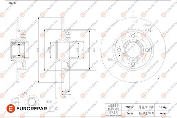 EUROREPAR 1684279180 - Bremžu diski www.autospares.lv