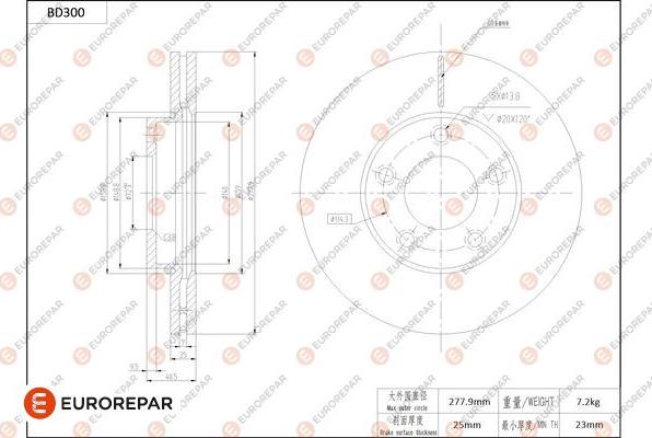 EUROREPAR 1684274280 - Bremžu diski www.autospares.lv