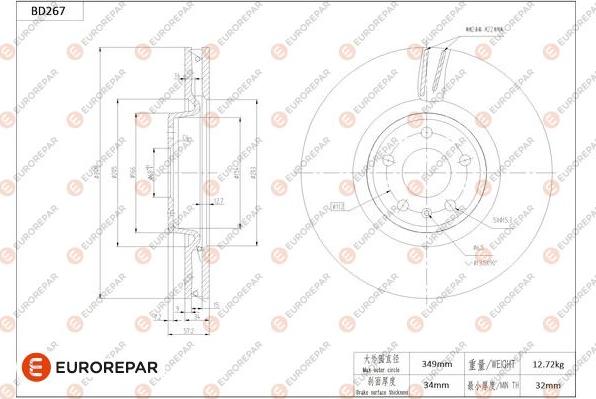 EUROREPAR 1684270980 - Bremžu diski www.autospares.lv