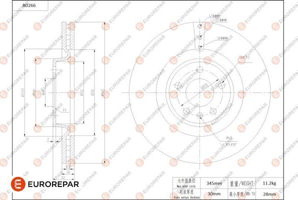 EUROREPAR 1684270880 - Bremžu diski www.autospares.lv