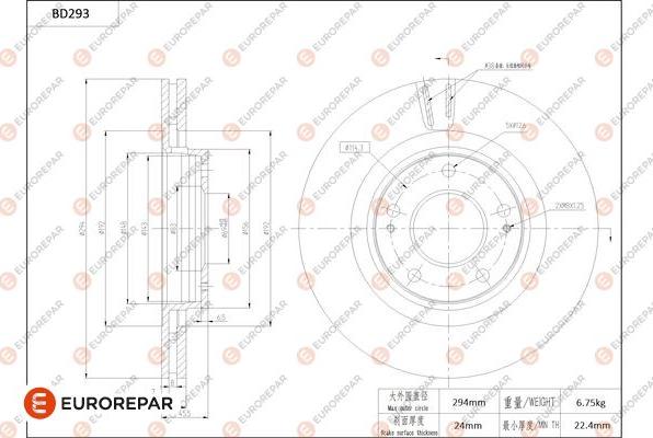 EUROREPAR 1684273580 - Bremžu diski www.autospares.lv