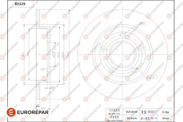 EUROREPAR 1684277180 - Bremžu diski www.autospares.lv