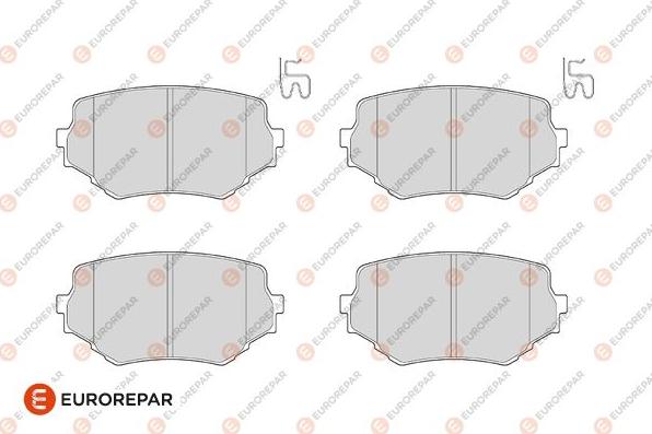 EUROREPAR 1686267480 - Тормозные колодки, дисковые, комплект www.autospares.lv