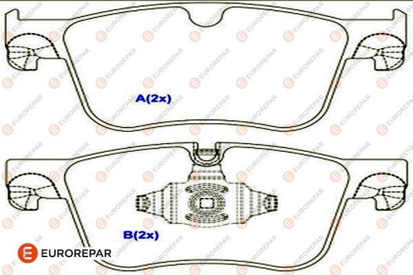 EUROREPAR 1686754980 - Bremžu uzliku kompl., Disku bremzes www.autospares.lv