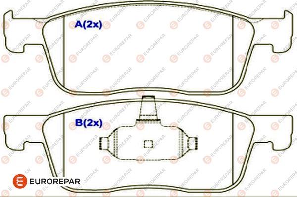 EUROREPAR 1686754680 - Bremžu uzliku kompl., Disku bremzes www.autospares.lv