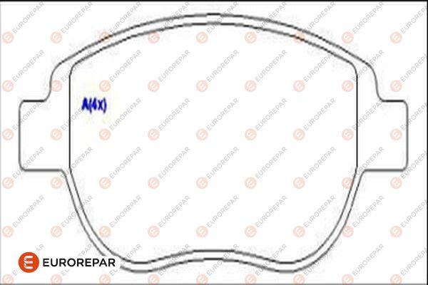 EUROREPAR 1686754780 - Тормозные колодки, дисковые, комплект www.autospares.lv