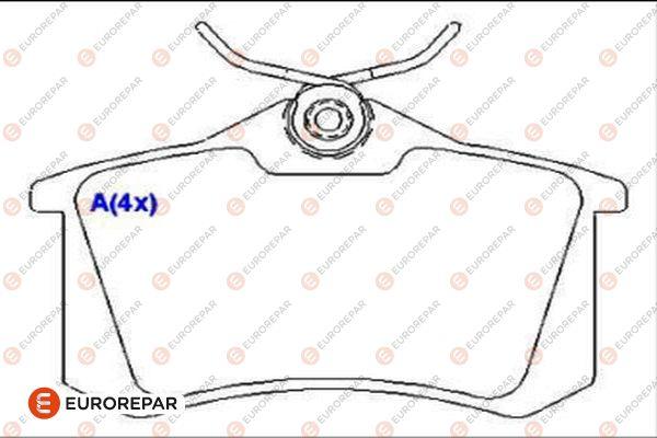 EUROREPAR 1686755080 - Brake Pad Set, disc brake www.autospares.lv