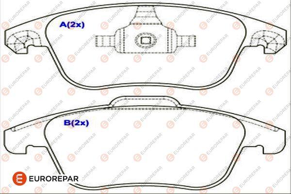 EUROREPAR 1686755180 - Brake Pad Set, disc brake www.autospares.lv