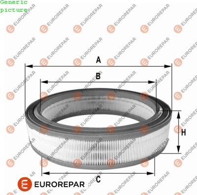 EUROREPAR 1680342780 - Gaisa filtrs www.autospares.lv