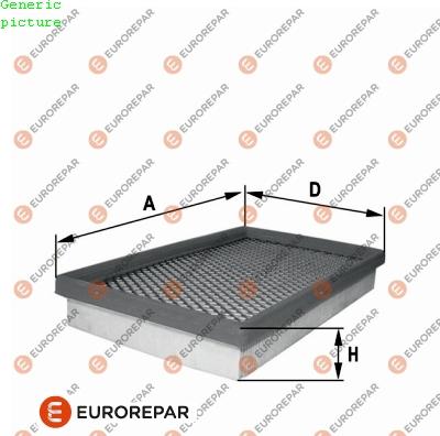 EUROREPAR 1680352580 - Gaisa filtrs www.autospares.lv