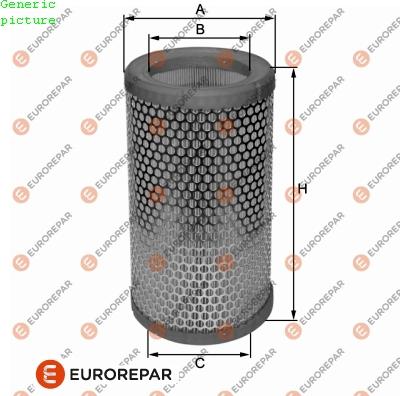 EUROREPAR 1680345380 - Gaisa filtrs www.autospares.lv