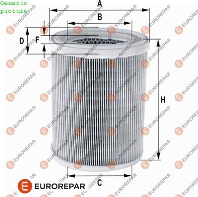 EUROREPAR 1680332280 - Gaisa filtrs www.autospares.lv