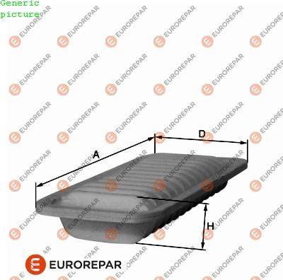 EUROREPAR 1680337780 - Gaisa filtrs www.autospares.lv