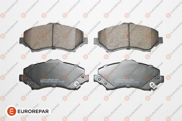 EUROREPAR 1681165580 - Bremžu uzliku kompl., Disku bremzes www.autospares.lv