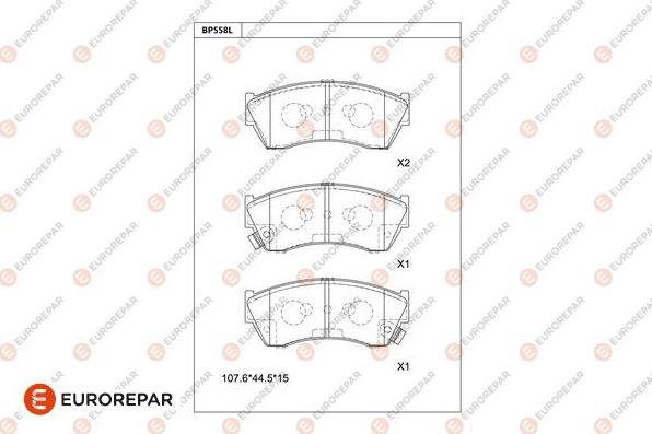 EUROREPAR 1681244980 - Bremžu uzliku kompl., Disku bremzes www.autospares.lv