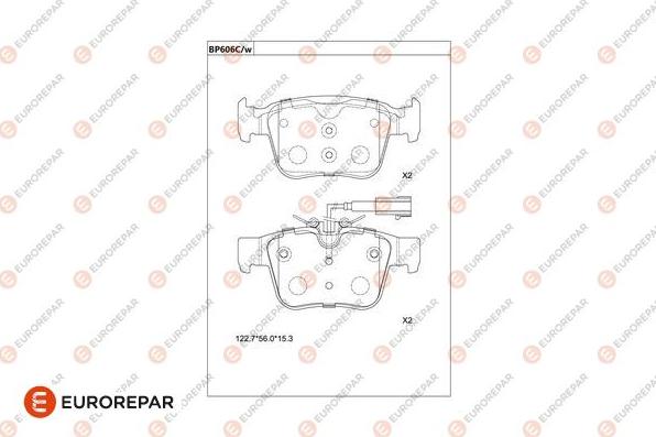 EUROREPAR 1681264980 - Bremžu uzliku kompl., Disku bremzes www.autospares.lv