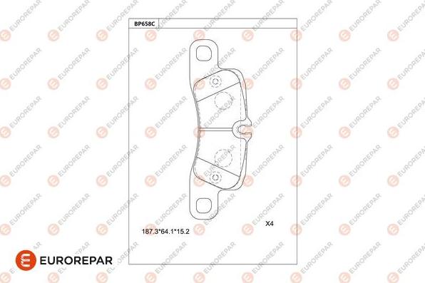 EUROREPAR 1681277080 - Bremžu uzliku kompl., Disku bremzes www.autospares.lv