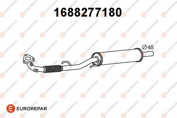 EUROREPAR 1688277180 - Izplūdes gāzu priekšslāpētājs www.autospares.lv