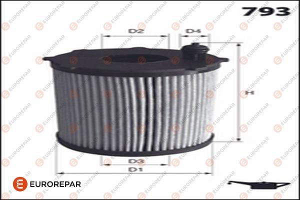 EUROREPAR 1682954580 - Oil Filter www.autospares.lv