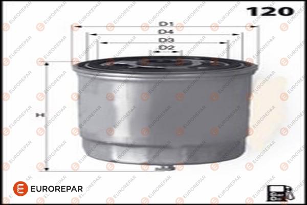 EUROREPAR 1682952280 - Degvielas filtrs www.autospares.lv