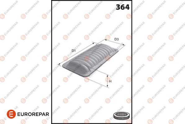 EUROREPAR 1682258880 - Gaisa filtrs www.autospares.lv