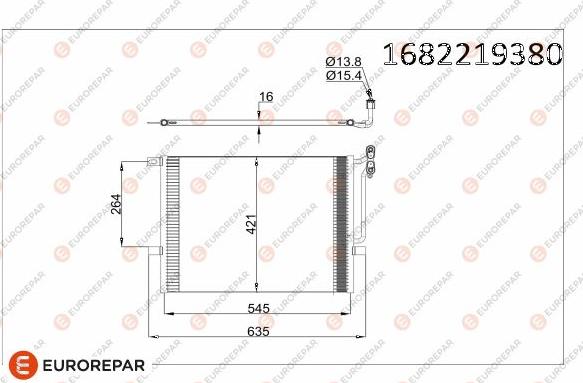 EUROREPAR 1682219380 - Kondensators, Gaisa kond. sistēma www.autospares.lv