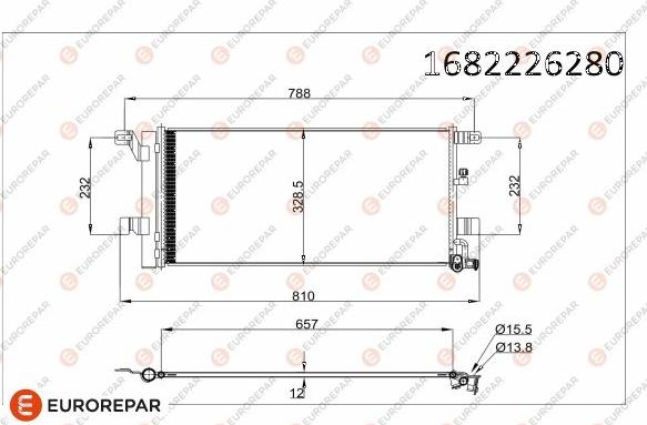 EUROREPAR 1682226280 - Kondensators, Gaisa kond. sistēma www.autospares.lv