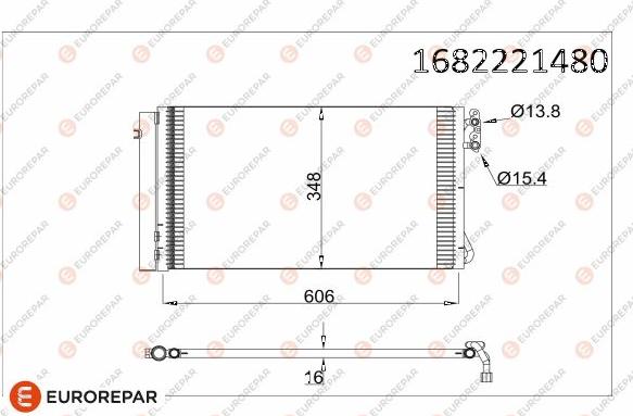 EUROREPAR 1682221480 - Kondensators, Gaisa kond. sistēma www.autospares.lv