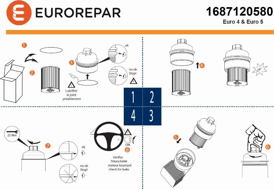 EUROREPAR 1687120580 - Eļļas filtrs www.autospares.lv