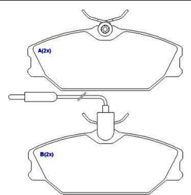 EUROREPAR 1635834480 - Bremžu uzliku kompl., Disku bremzes autospares.lv