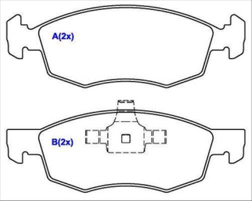 EUROREPAR 1635834180 - Bremžu uzliku kompl., Disku bremzes www.autospares.lv