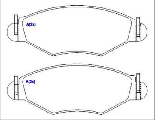 EUROREPAR 1635833280 - Тормозные колодки, дисковые, комплект www.autospares.lv