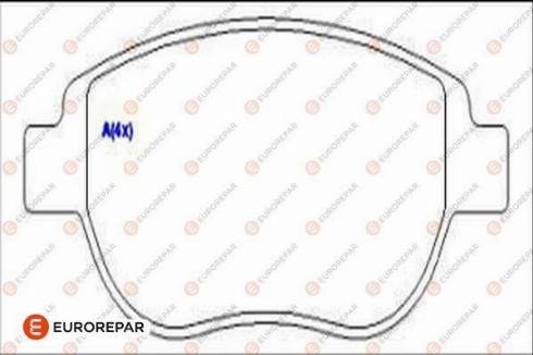 EUROREPAR 1636484980 - Тормозные колодки, дисковые, комплект www.autospares.lv