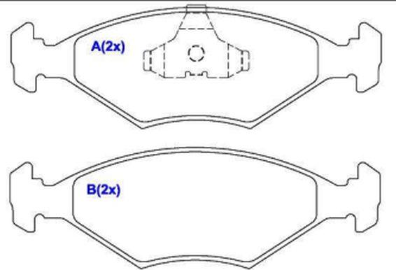 EUROREPAR 1636484880 - Bremžu uzliku kompl., Disku bremzes www.autospares.lv